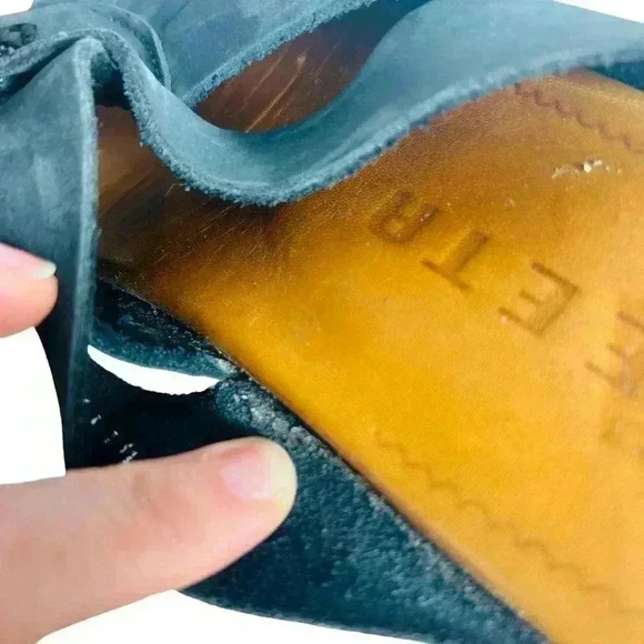 Zeeta Slip On Sandal Size 39 Cross Strap Blue Suede. - Picture 7 of 12